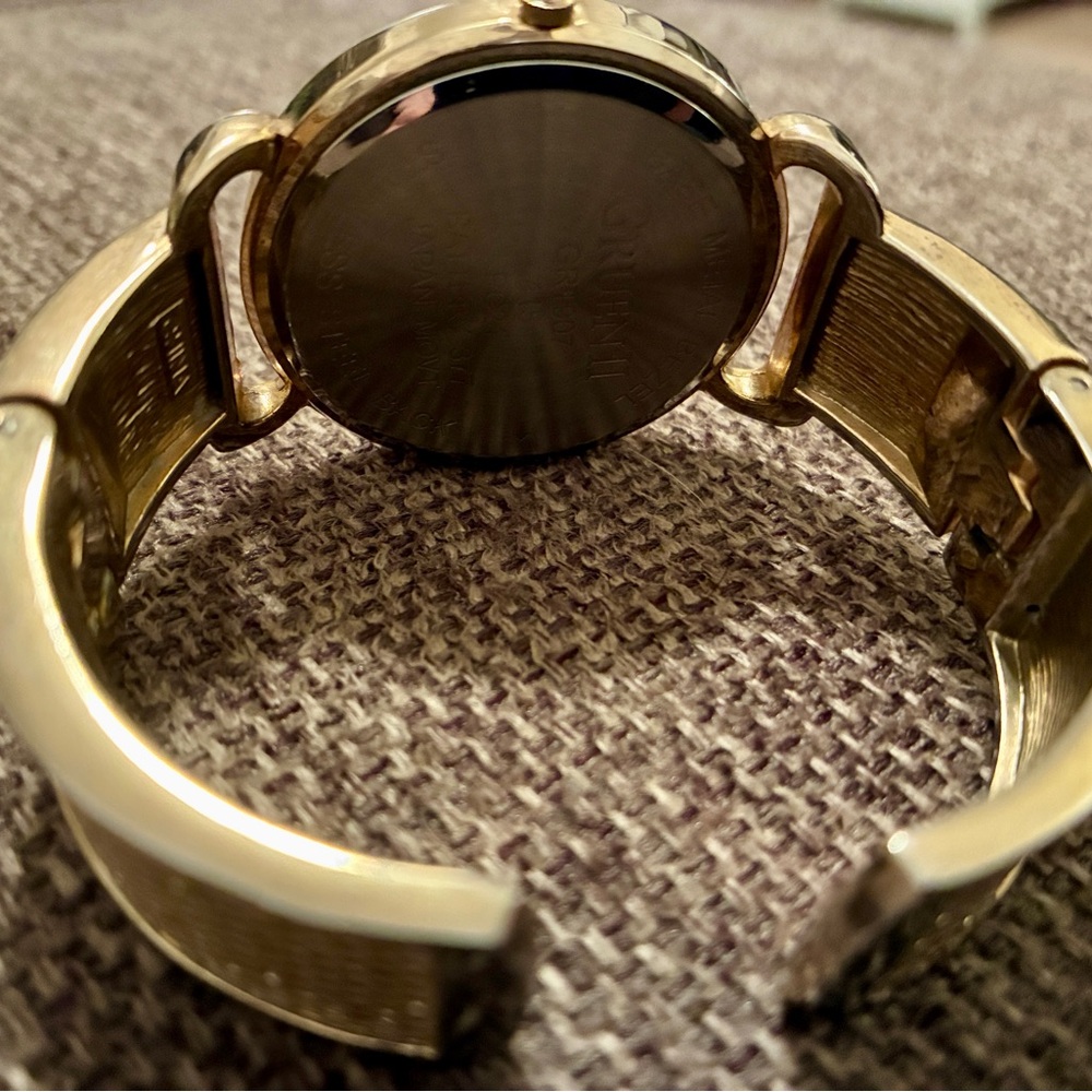 Gruen II Women's Gold Watch with Crystal Accents - Picture 4 of 9